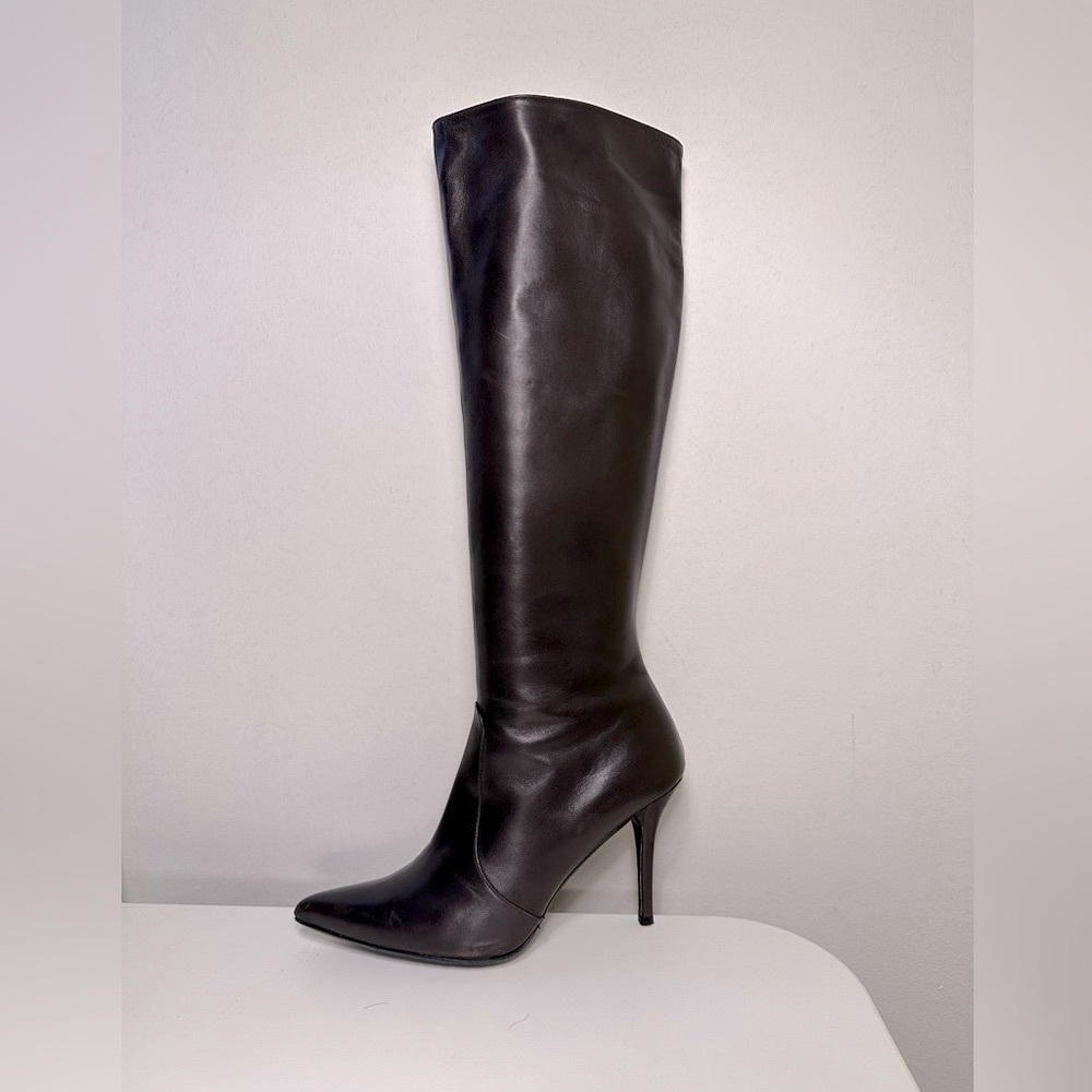 Stuart Weitzman Nyer Cola Nappa Leather Knee-High Boots IW48567